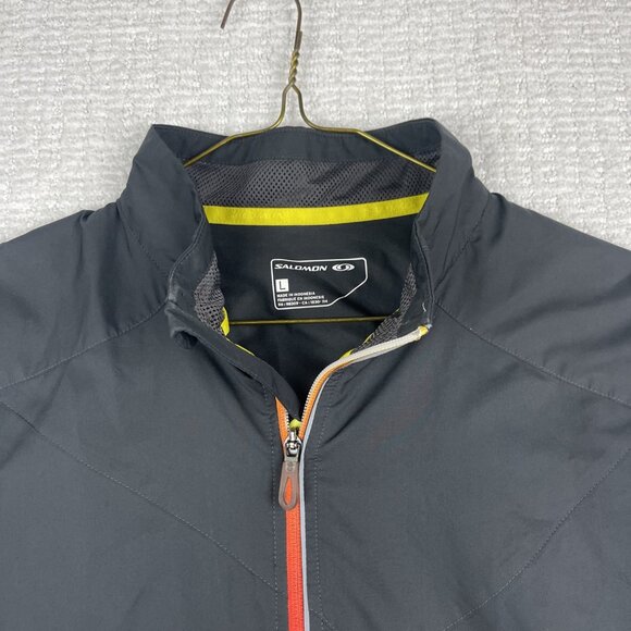 Salomon Clima Wind Ultralight Jacket Running / Training Athletic Black Men Sz L - Picture 2 of 16
